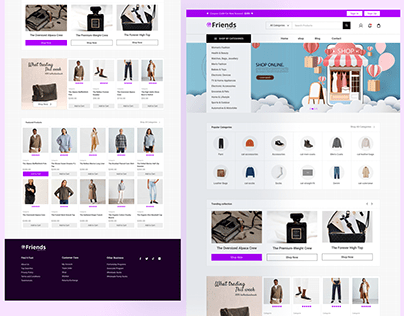 eCommerce web template UI design