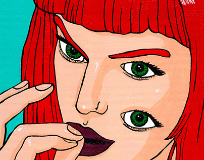 "Five green eyes and red hair"
