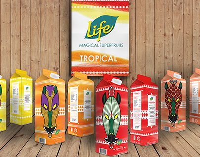 "Life" juice box packaging (student project)