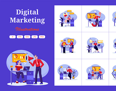 M460_Digital Marketing Illustration Pack