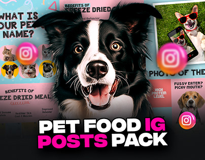 Pet Food Instagram Posts Pack