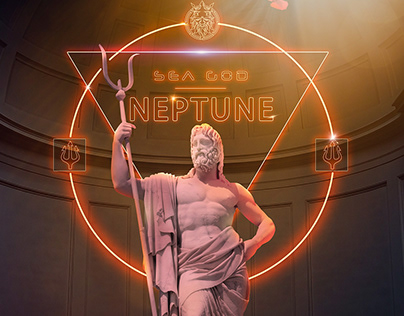 Marble statue of the sea god Neptune