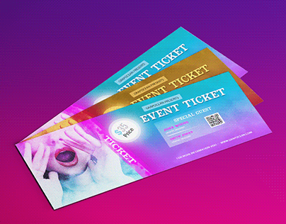 event ticket design in Photoshop