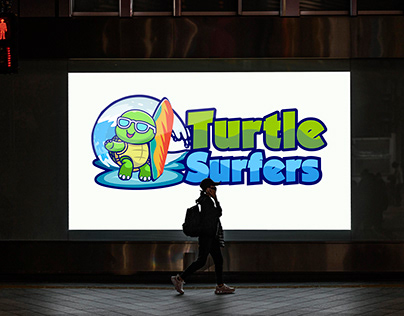 Turtle Surfers Sticker Logo
