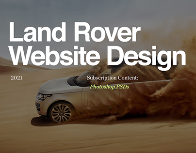Project thumbnail - Land Rover Website: Premium Asset UI Files