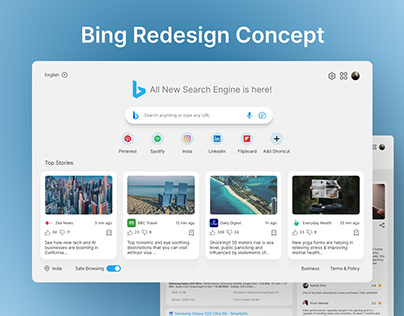 Bing Redesign Challenge UI Design