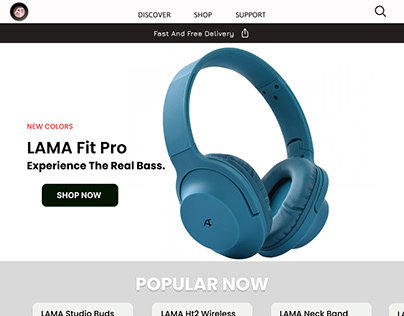 A demo branding headphone's booking Web page.