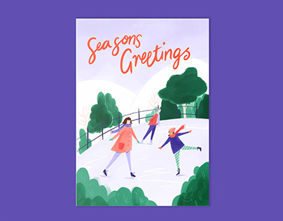 "Seasons Greetings" Christmas Card