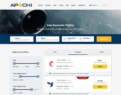 Flight Booking Page