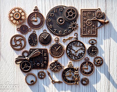 Steampunk Clockwork, Vintage Bronze Watches and Clocks