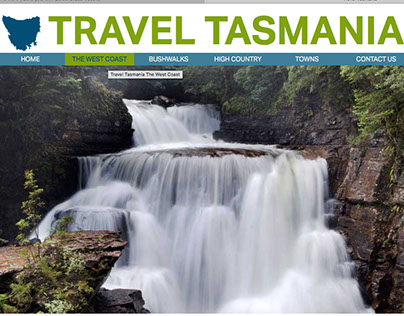 Travel Tasmania Website for Digital Design