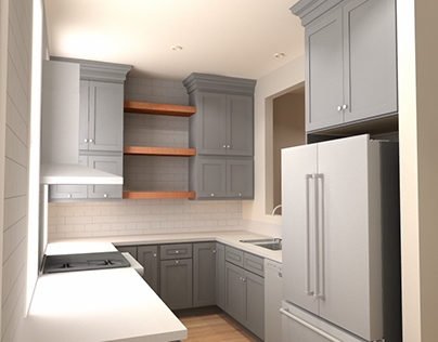 Rendering of Kitchen Remodel in Riggs St,NW, DC 20009