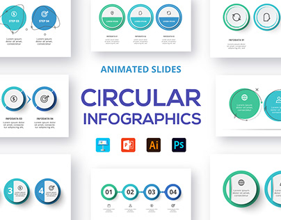 Circular animated infographics