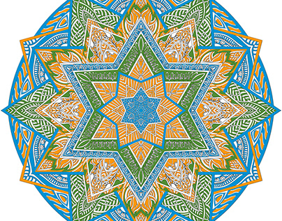 Drawing Circular Mandala pattern for decoration