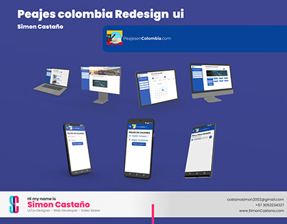 Redesign Ui/Ux peajes colombia mobile and desktop
