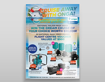 ONGA Pump Shop Cruise Away Promo