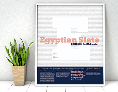 Egyptian Slate Typeface Poster