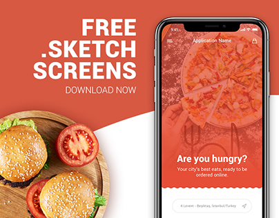 FREE .sketch file | Online Food Ordering App