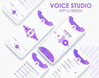 Voice Studio Recording App UI Design