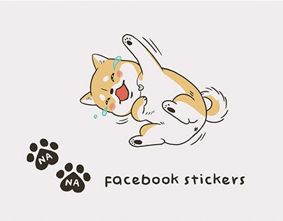 Facebook Stickers：柴犬Nana與阿楞的一天