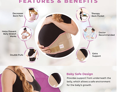 MS-96 Pregnancy Support Belly Band - GABRIALLA