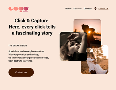 Landing page for photographer Maxwell Sterling