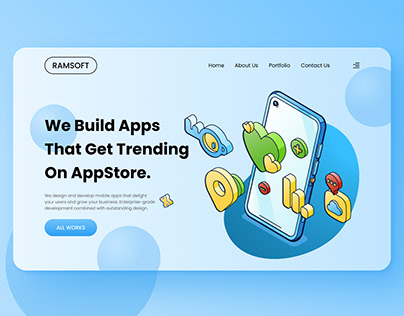 RAMSOFT - Mobile App Website & Landing Page
