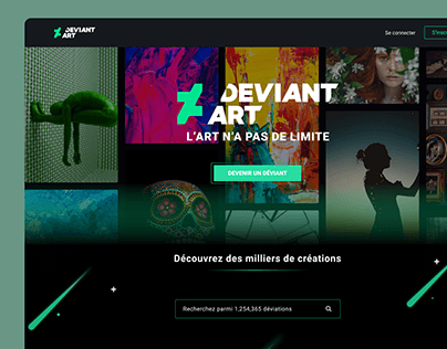 DeviantArt homepage - UI Design