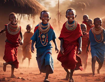 Maasai Children at Ngorongoro-Tanzania