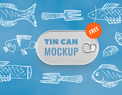 Fish Tin Can Mockup