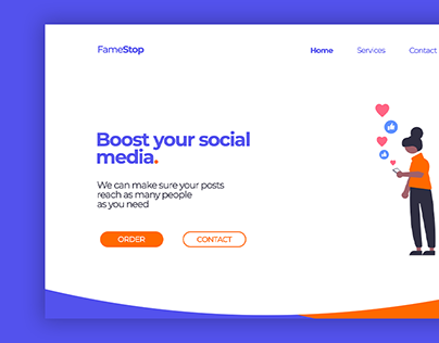 Social Media Services "FameStop" UI Web Thread Design