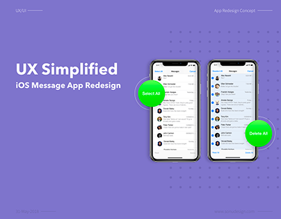 UX Simplified iOS Message App Redesign