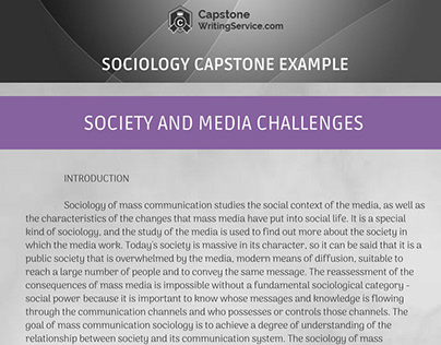 Sociology Capstone Project Examples