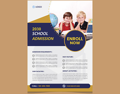 School admission flyer