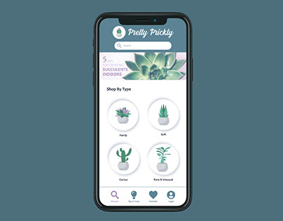 Pretty Prickly - UX/UI App Prototype Design