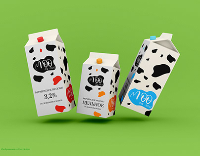 Логотип и дизайн упаковки для молочной продукции