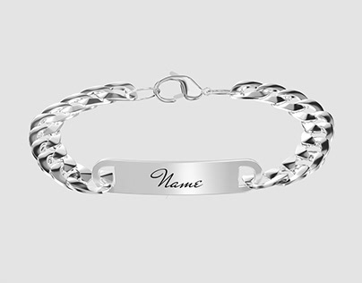 Silber-Armband - 3D Rendering
