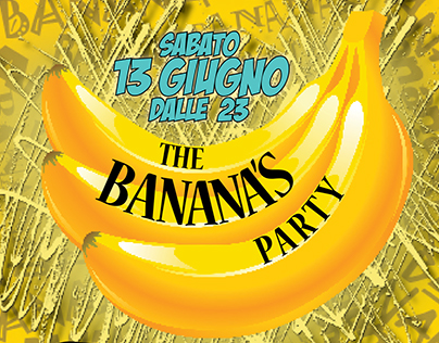 The Banana's party - Flyer layout and banner