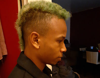 Green dye on pre-bleached hair