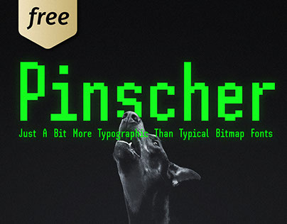 SH Pinscher Free Bitmap Font
