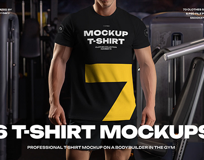 Mockup Men's T-shirt in the Gym