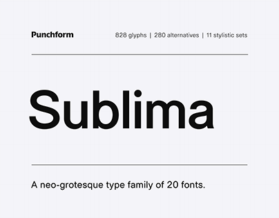 Sublima — A type family of 20 fonts (2 FREE weights)