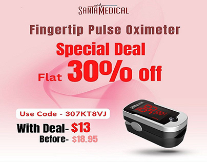 Pulse Oximeter 30% off with coupon code "307KT8VJ"