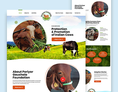 Website Design for a Foundation who protect Indian cows