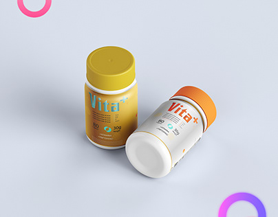Multivitamin Label and packaging design