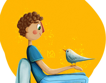 Bird lover | Children's book illustration