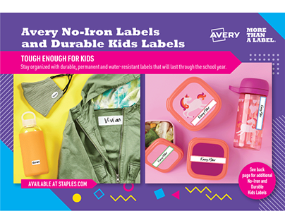 Avery Kids Labels Sample Card & Web Banners