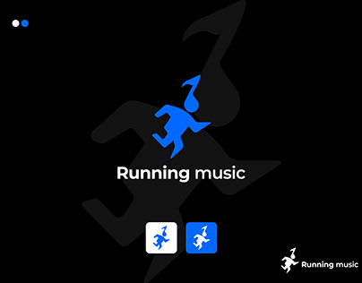 Running music, (run+music) Logo Design Concept