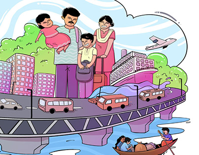Eid illustration for Prothom alo