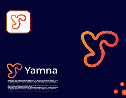 Yamna modern letter logo design concept
